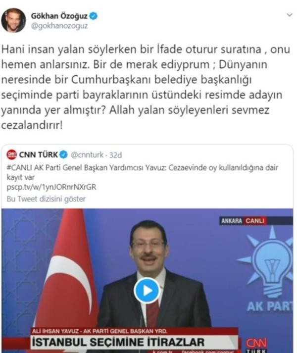 Gökhan Özoğuz'dan AK Parti'li Yavuz'a tepki: Hani insan yalan söylerken bir ifade oturur suratına...