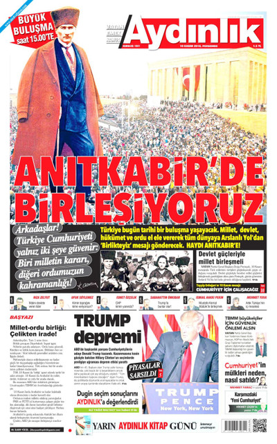 Aydınlık Gazetesi Gazetesi Manşeti