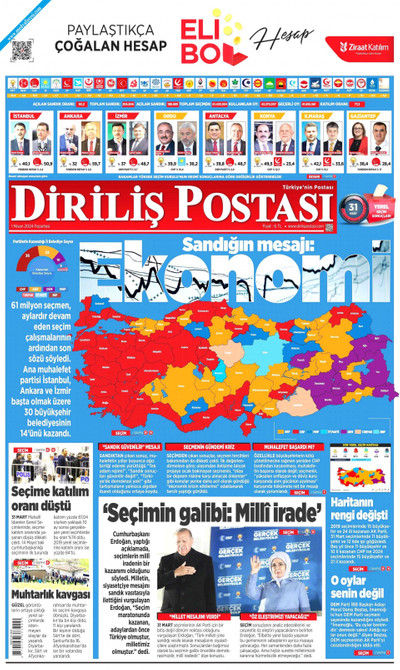 Diriliş Postası Gazetesi Manşeti