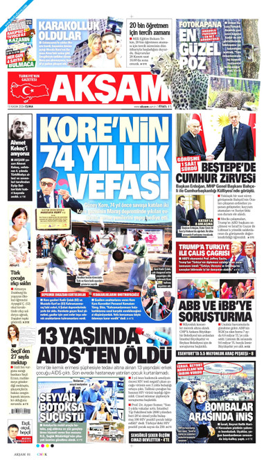 Akşam Gazetesi Manşeti