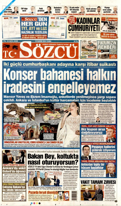 Sözcü Gazetesi Manşeti