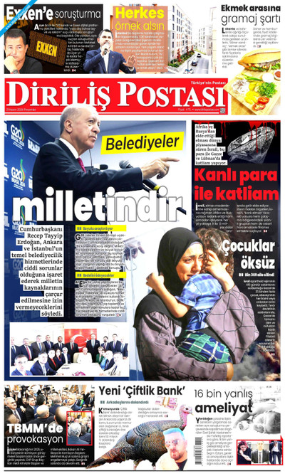 Diriliş Postası Gazetesi Manşeti