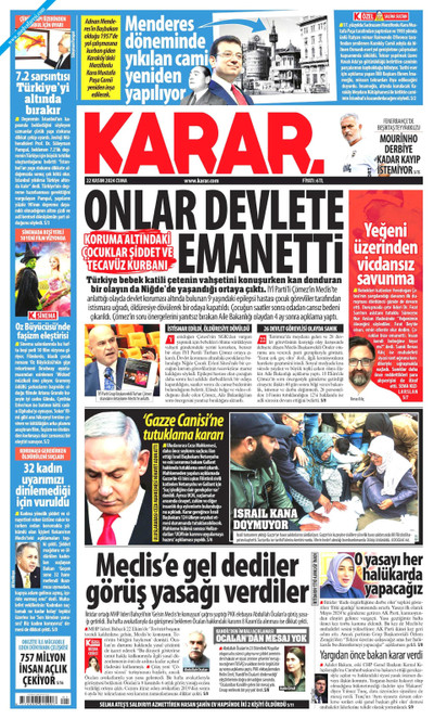 Karar Gazetesi Manşeti