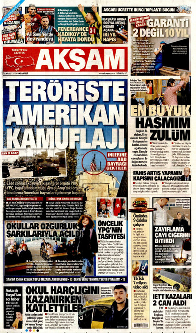 Akşam Gazetesi Manşeti