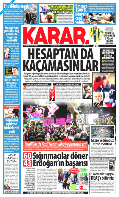 Karar Gazetesi Manşeti