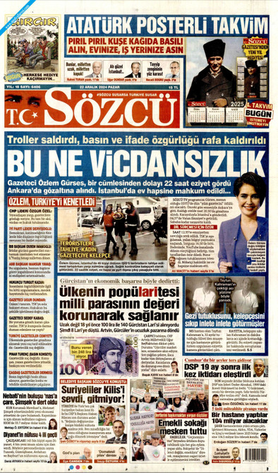 Sözcü Gazetesi Manşeti