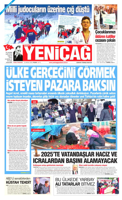 Yeniçağ Gazetesi Manşeti