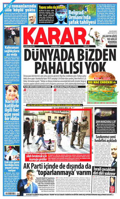 Karar Gazetesi Manşeti