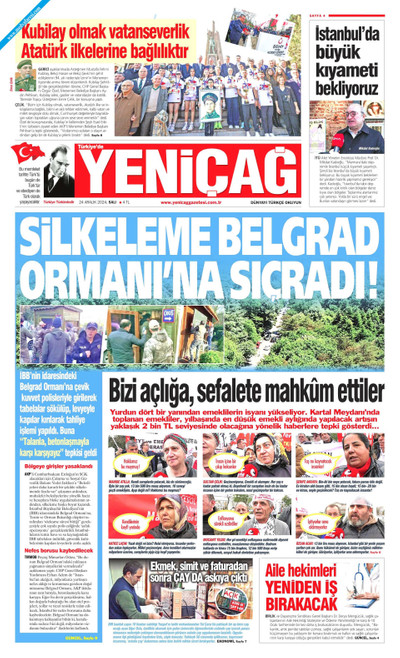 Yeniçağ Gazetesi Manşeti