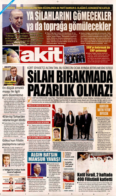 Yeni Akit Gazetesi Manşeti