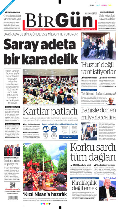 Birgün Gazetesi Manşeti