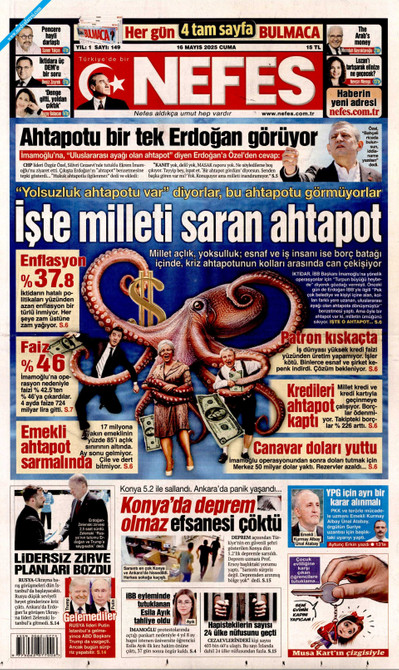 Nefes Gazetesi Manşeti