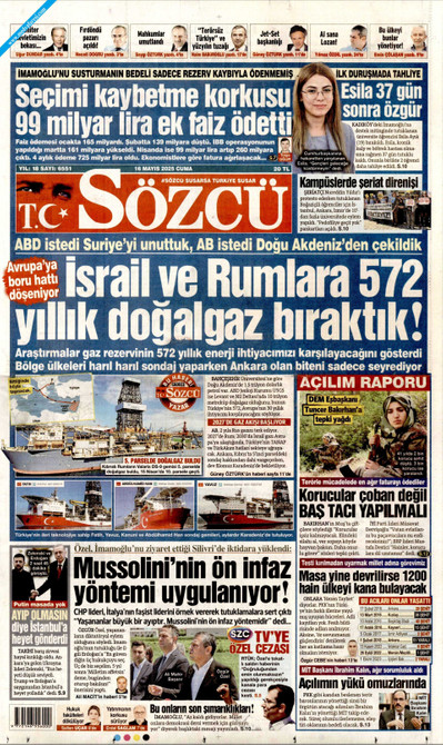 Sözcü Gazetesi Manşeti