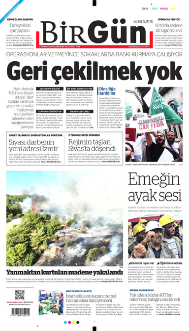 Birgün Gazetesi Manşeti