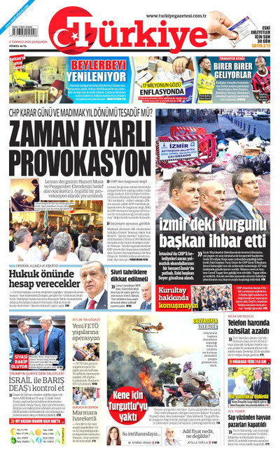 Türkiye Gazetesi Gazetesi Manşeti