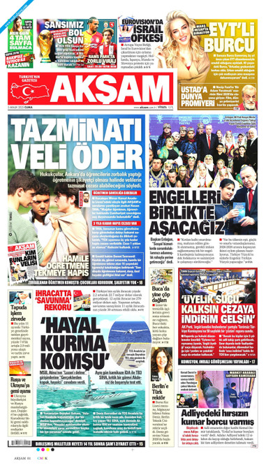 Akşam Gazetesi Manşeti