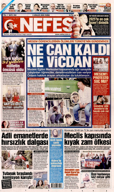 Nefes Gazetesi Manşeti