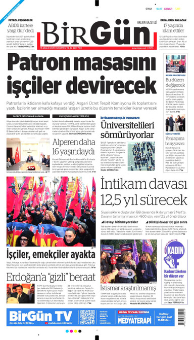 Birgün Gazetesi Manşeti