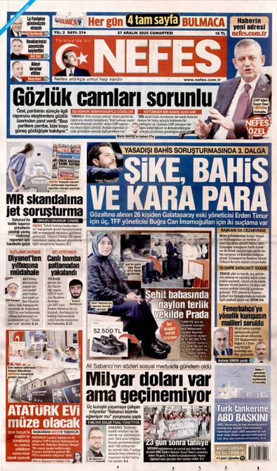 Nefes Gazetesi Manşeti