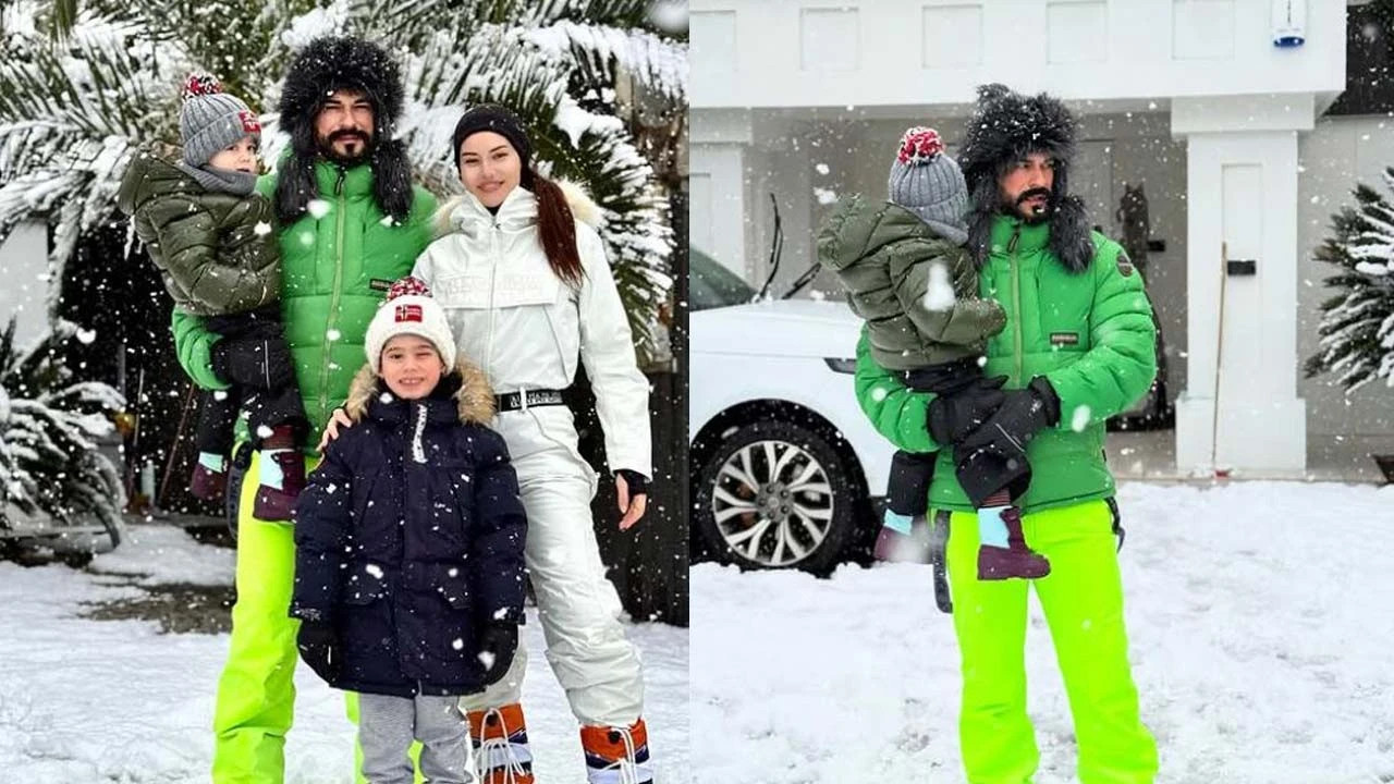 Fahriye Evcen ve Burak Özçivit kar pozlarıyla sosyal medyada gündem oldu