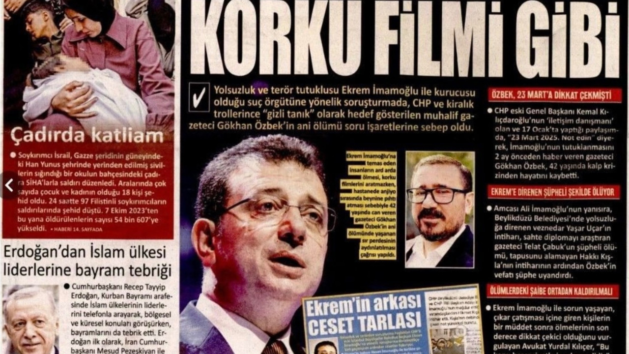 Akit’ten skandal manşet: İmamoğlu’nu bir cinayetle suçlamadıkları kalmıştı Akit’ten skandal manşet: İmamoğlu’nu bir cinayetle suçlamadıkları kalmıştı