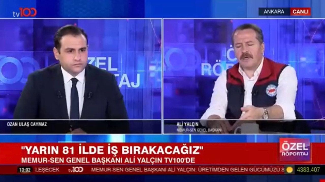 Ali Yalçın memurların büyük iş bırakma eylemi öncesi net konuştu Ali Yalçın memurların büyük iş bırakma eylemi öncesi net konuştu
