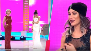 İşte Benim Stilim'de duvar kağıdına benzetilen elbise