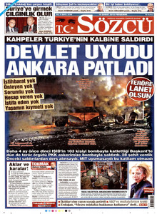 Gazeteler Ankara patlamasını nasıl gördü? - Resim: 6