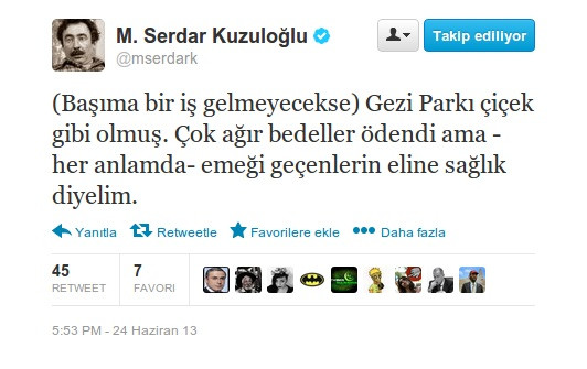 Serdar Kuzuloğlu'nun Gezi'yle ilgili bu sözleri kızdırdı! - Resim: 1