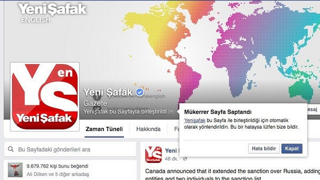 Yeni Şafak'tan Facebook açıklaması - Resim: 1