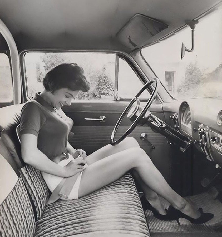 Vintage girl old talking dirty