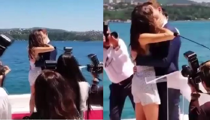 Hande Erçel ve Kerem Bursin'in öpüşme sahnesini sızdıran çalışan kovuldu - Resim: 1