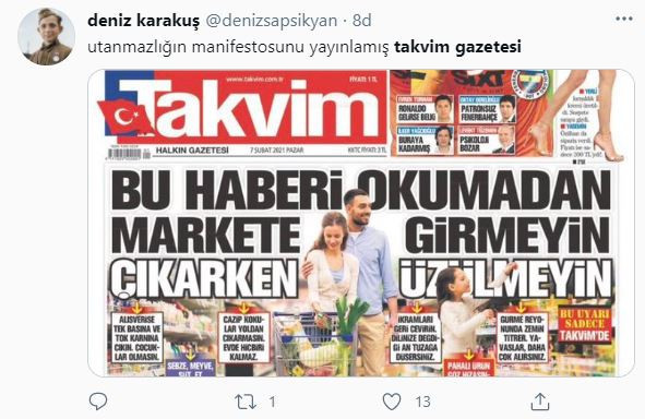 Takvim Pahalılığa Karşı Taktik Verdi: Markete Tok Karnına Gidin