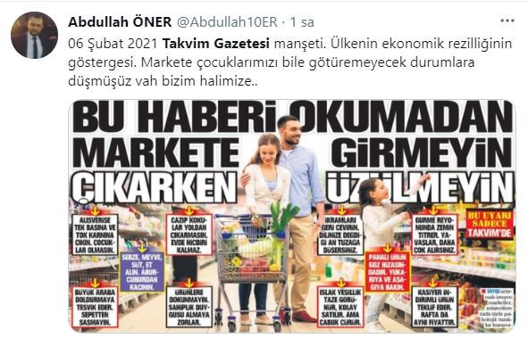 Takvim Pahalılığa Karşı Taktik Verdi: Markete Tok Karnına Gidin