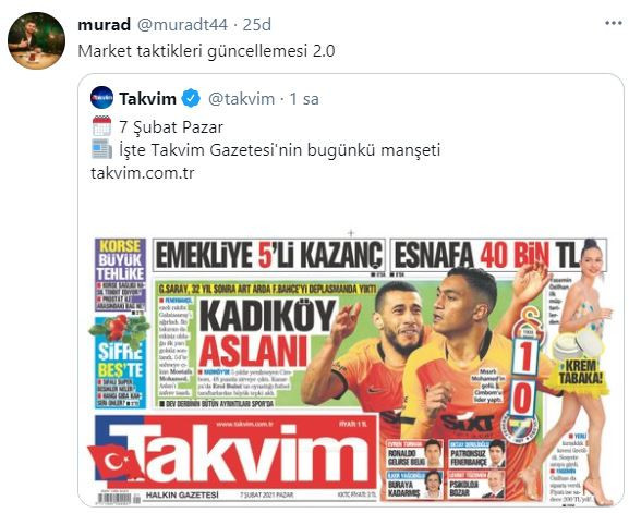 Takvim Pahalılığa Karşı Taktik Verdi: Markete Tok Karnına Gidin