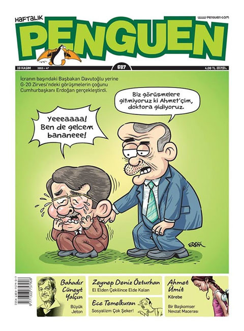 Penguen'den olay Davutoğlu kapağı - Resim: 1