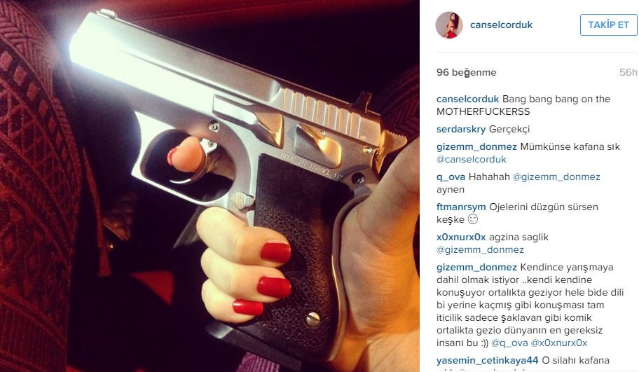 Kısmetse Olur Cansel'den Instagram'da silahlı poz! - Resim: 1