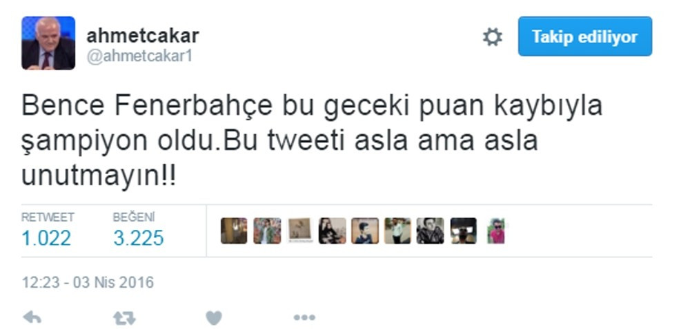 Ahmet Çakar’dan dikkat çeken Fenerbahçe paylaşımı - Resim: 1