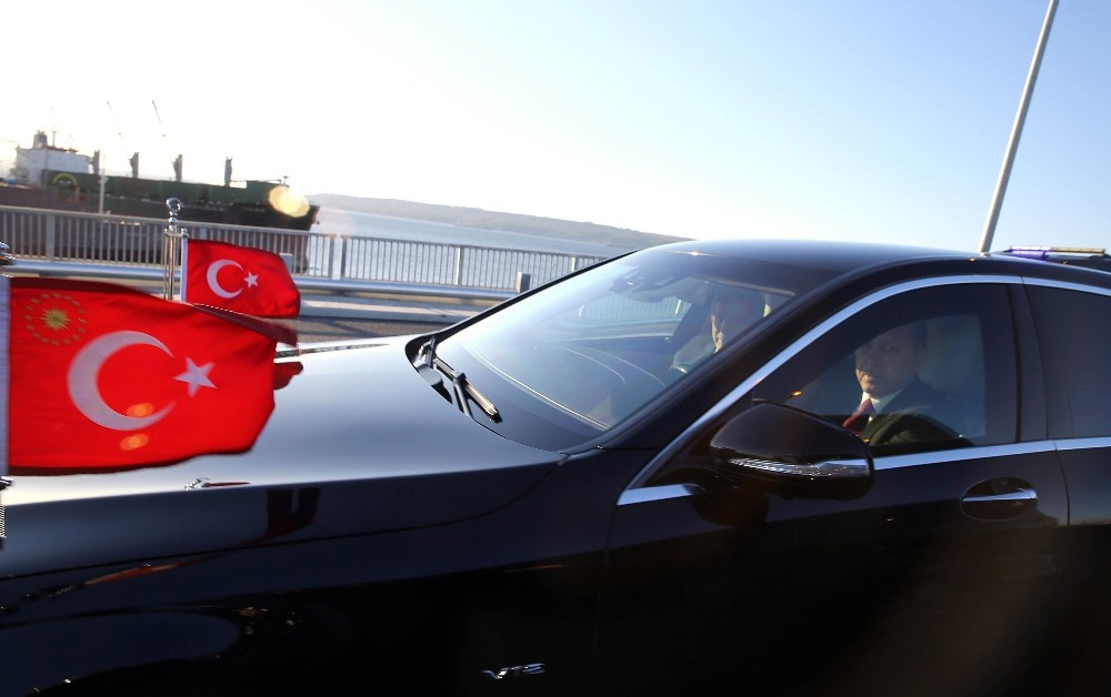 Erdoğan Osman Gazi Köprüsü’nde makam aracını kullandı - Resim: 2
