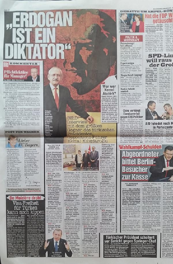 Bild’e konuşan Kılıçdaroğlu: Erdoğan bir diktatör - Resim: 1