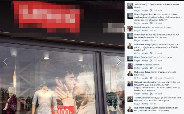 Lewis Mağazasının vitrinindeki öpüşen çift fotoğrafı AKP'li yöneticiyi rahatsız etti - Resim: 5
