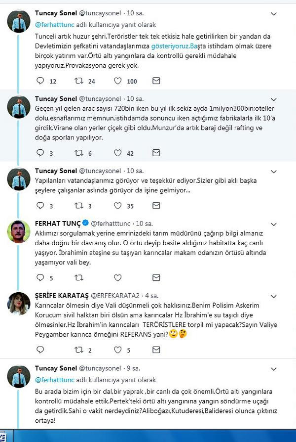 Tunceli Valisi Tuncay Sonel ile Ferhat Tunç sosyal medyada birbirine girdi - Resim: 2