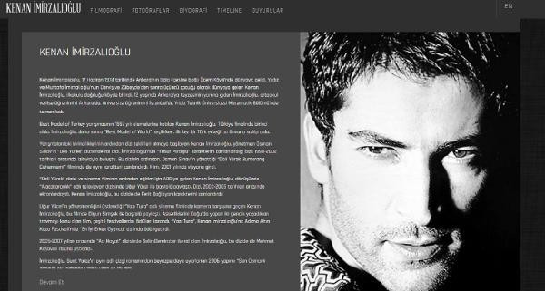 Kenan İmirzalıoğlu'na Hollywood tarzı web tasarımı - Resim: 2