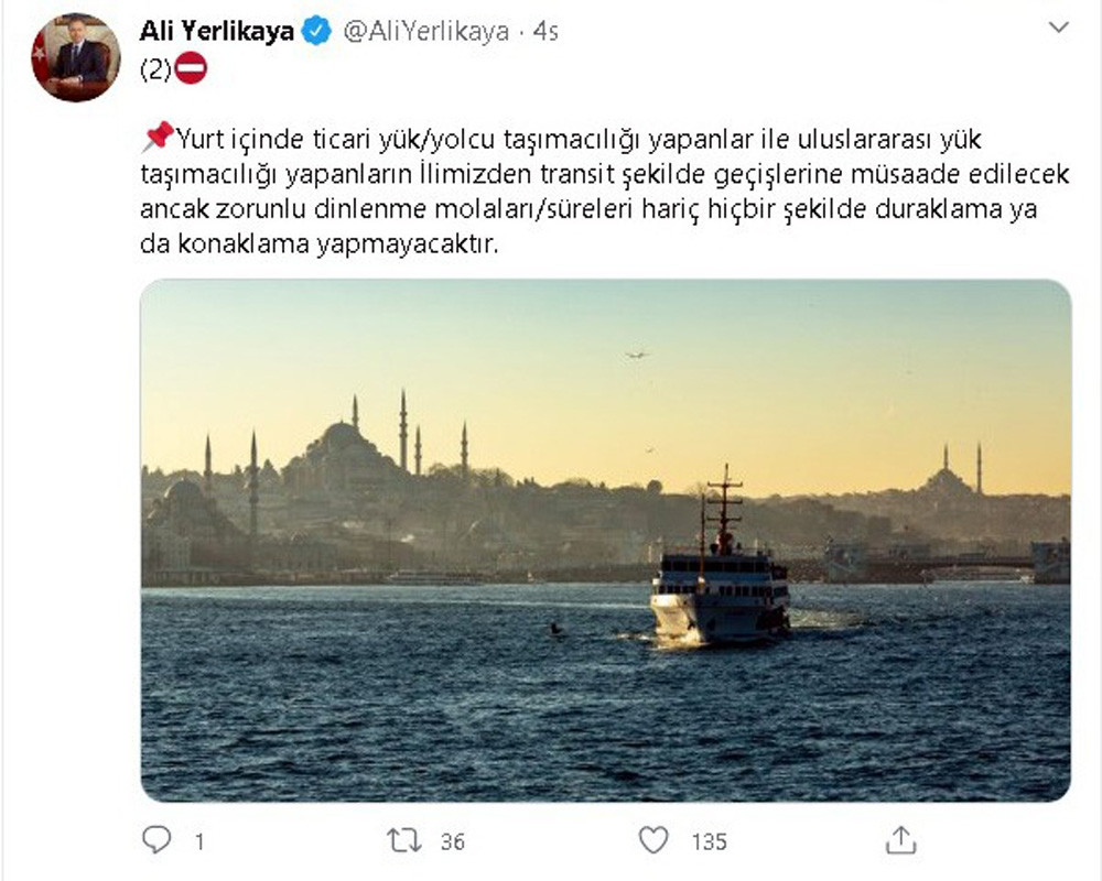 İstanbul’a deniz yoluyla giriş ve çıkışlara kısıtlama - Resim: 1