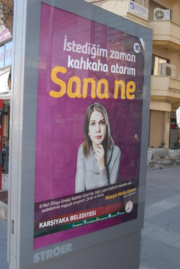 Karşıyaka'nın 8 Mart afişleri olay oldu - Resim: 1