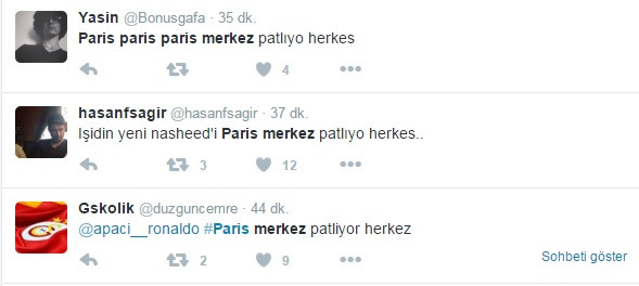 Paris'te ölümlere Twitter'dan sevinç mesajları - Resim: 2