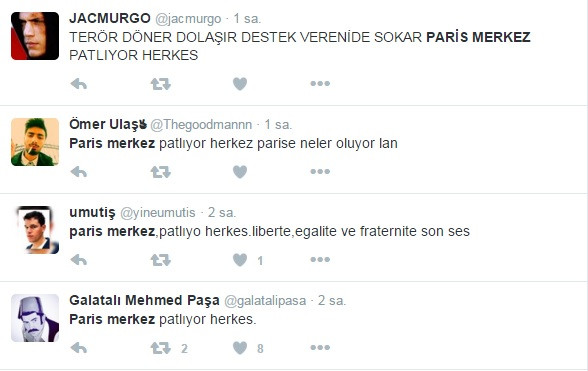 Paris'te ölümlere Twitter'dan sevinç mesajları - Resim: 1