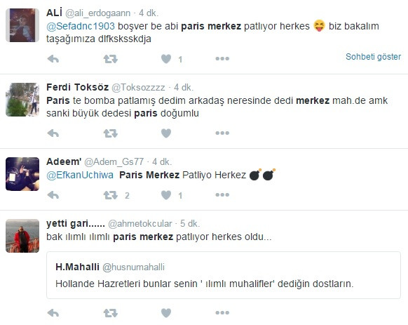 Paris'te ölümlere Twitter'dan sevinç mesajları - Resim: 4