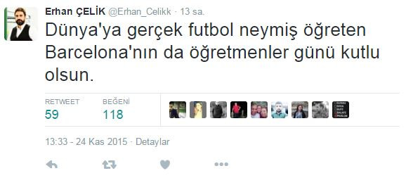 Erhan Çelik'in Barcelona için attığı tweet olay oldu - Resim: 1