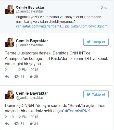 Yeni Şafak yazarından skandal Demirtaş tweeti - Resim: 1